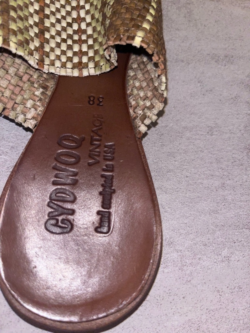 Cydwoq Orient Olive Brown Woven Slip-On Mule - Picture 7 of 9